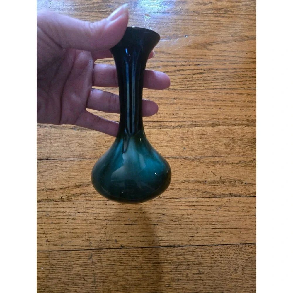 Vintage Blue Mountain Pottery Canada Drip Glaze Small Bud Vase 5.5